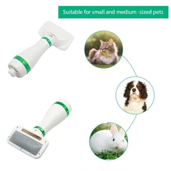 Pet Hair Dryer 2 In 1 Pet Grooming Dryer With Slicker Brush Pet Comb Cleaning Brush One-key Hair Removal Dogs Cats Accessories - Image 4